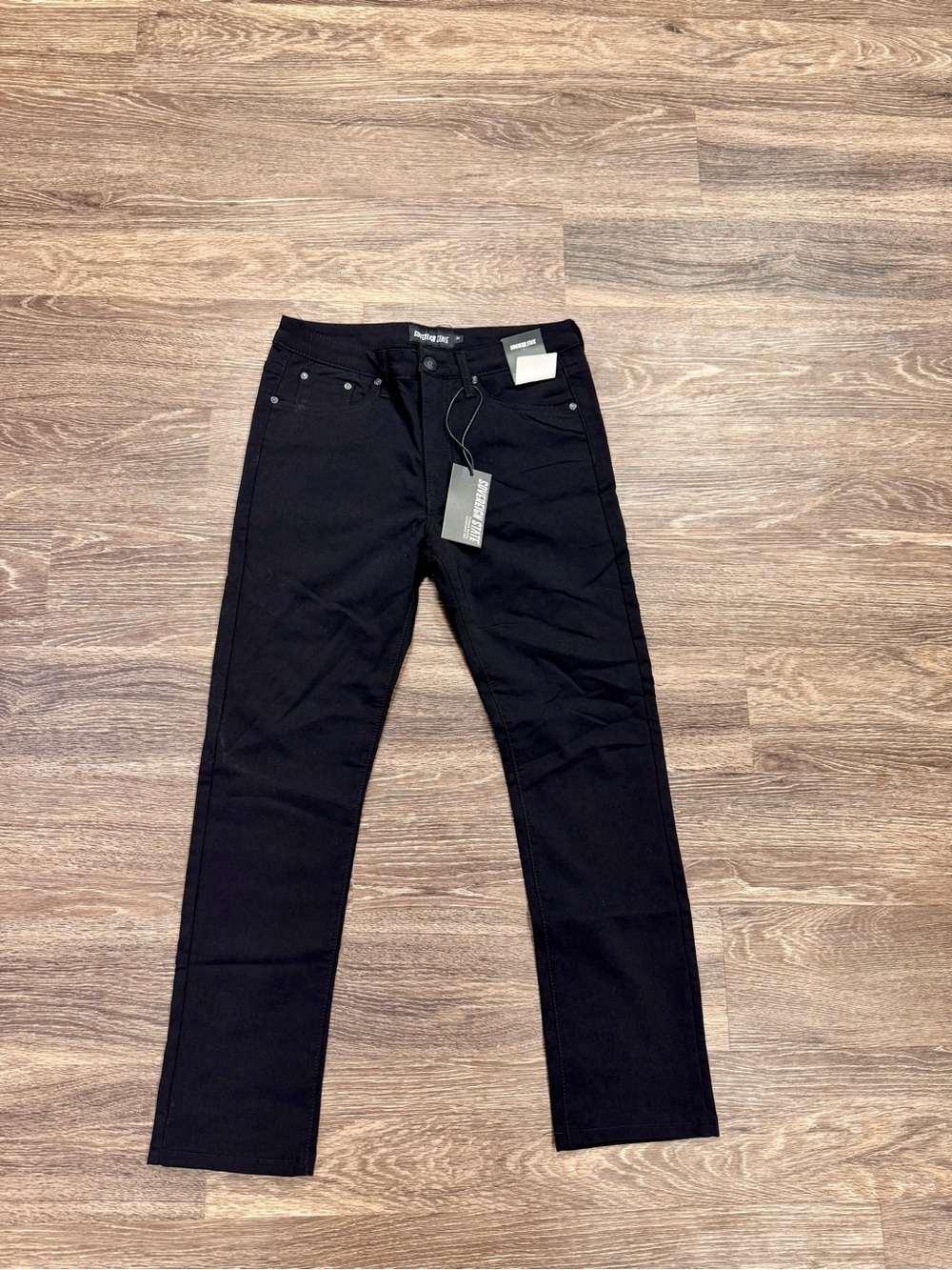 NWT Sovereign State Flex Tech Slim Straight Black Stretch Pants 30